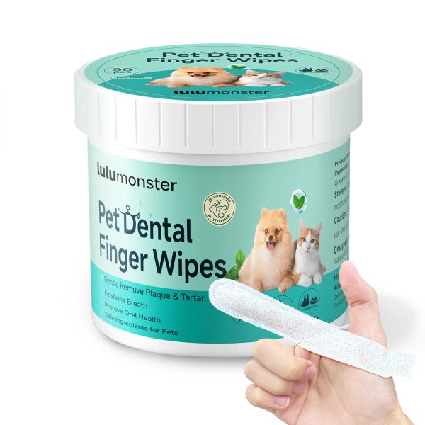 LULUMONSTER 宠物洁牙指套湿巾 B0DJ8LPXH8