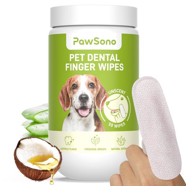 PawSono 宠物洁齿湿巾 B0DQKX22C7