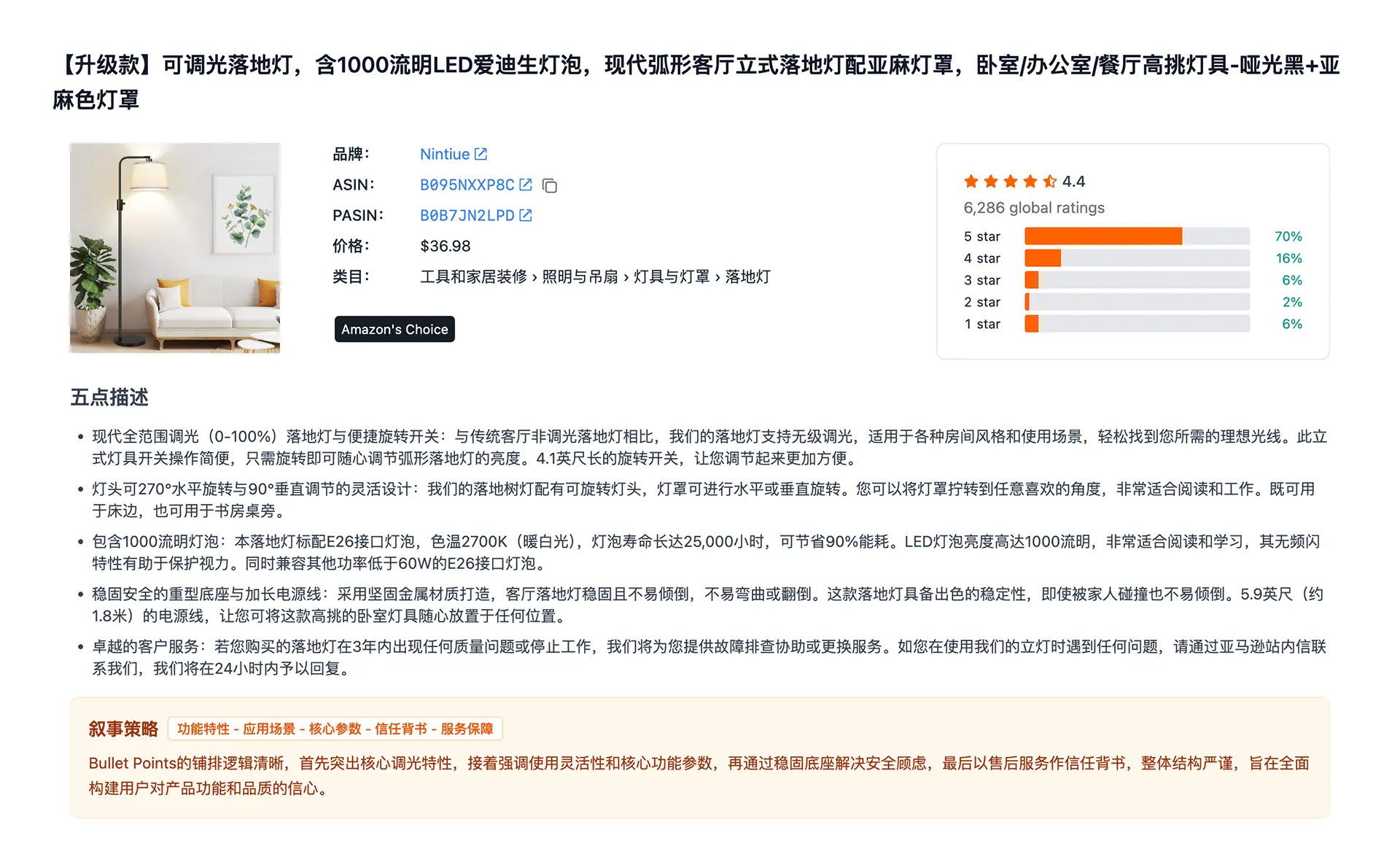 商品透视 - AI 深度 Listing 审计